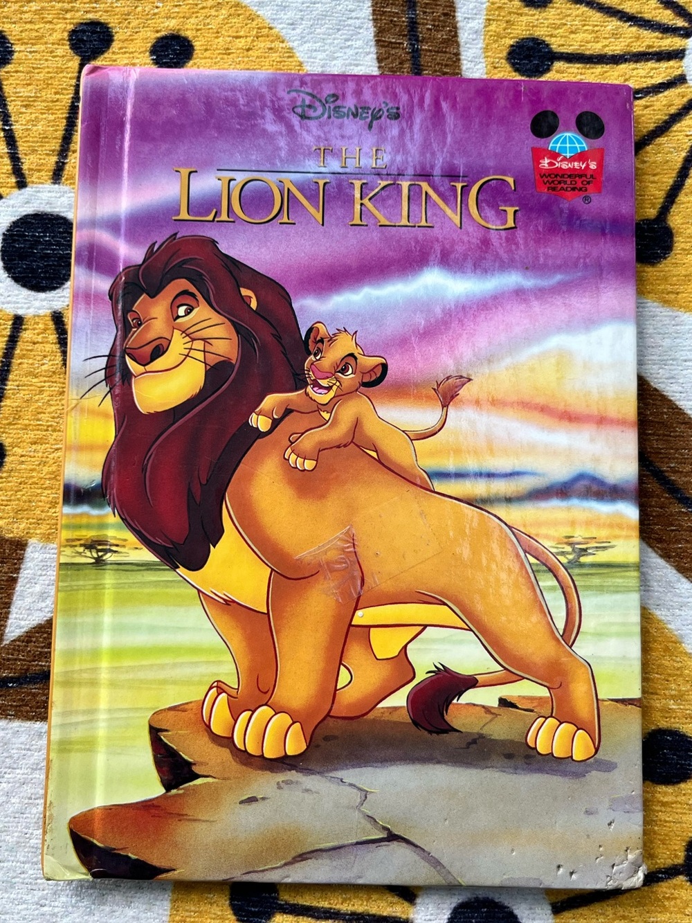 Vintage 1994 Disney The Lion King Hardcover Grolier Wonderful World Reading